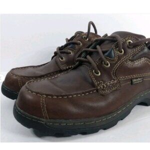 Red Wing Irish Setter Men's 9.5 D 3874 Moc Toe Oxford Brown Leather Waterproof